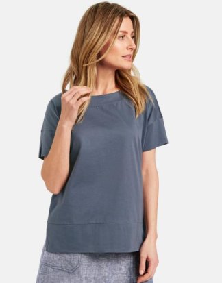 1/2 Arm Shirt aus Baumwolle Blau 36/S