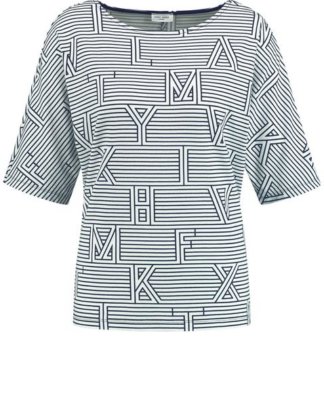 1/2 Arm Shirt mit Mustermix Blau 38/S