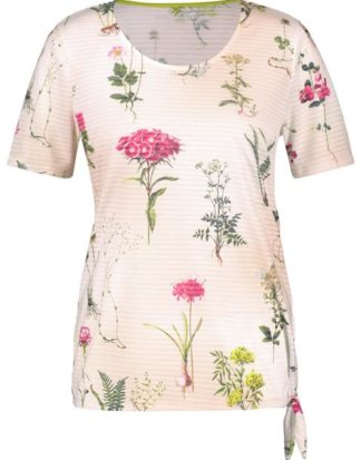 1/2 Arm Shirt mit Streifenausbrenner Mehrfarbig 36/S