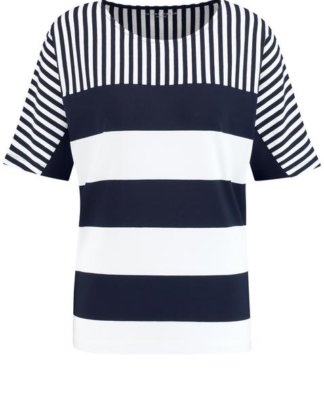 1/2 Arm Shirt mit Streifenmix Blau 38/S