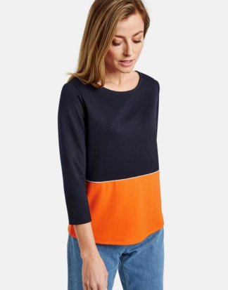 3/4 Arm Shirt Kontrast Mehrfarbig 48/XL