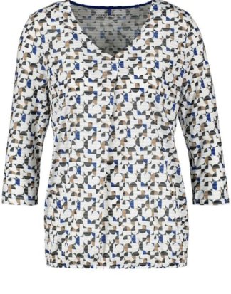 3/4 Arm Shirt mit Alloverprint Mehrfarbig 42/M