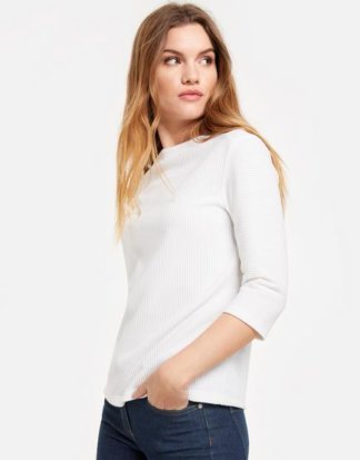3/4 Arm Shirt mit Ripp-Struktur 36/S