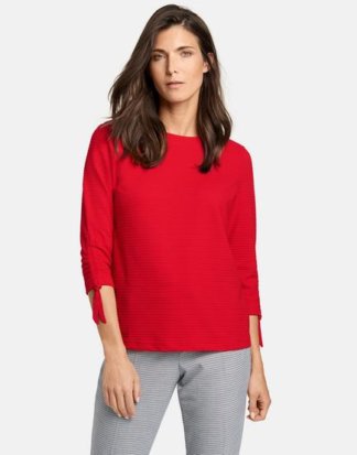 3/4 Arm Shirt mit Schleifendetail Rot 36/S