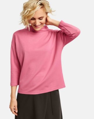 3/4 Arm Shirt mit Stehkragen Pink 38/S