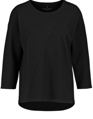 3/4 Arm Shirt mit Struktur Schwarz 36/S