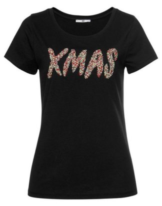AJC T-Shirt mit glitzernder Weihnachtsapplikation