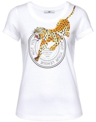 AJC T-Shirt mit großem Leoparden-Frontprint