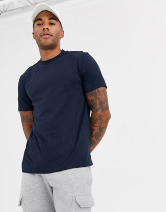 ASOS DESIGN - Bio-T-Shirt mit Rundhalsausschnitt in Marine-Navy