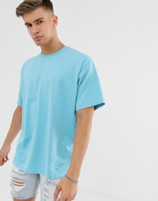ASOS DESIGN - Blaues Oversized-T-Shirt mit Rundhalsausschnitt