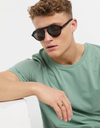 ASOS DESIGN - Grünes T-Shirt mit U-Ausschnitt