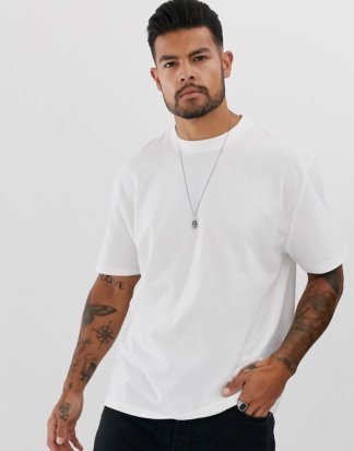ASOS DESIGN - Legeres, weißes T-Shirt aus Bio-Baumwolle mit Rundhalsausschnitt