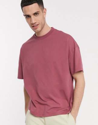 ASOS DESIGN - Oversized-T-Shirt mit Rundhalsausschnitt in Violett