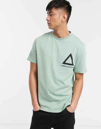 ASOS DESIGN - Pastellgrünes T-Shirt mit Unrivalled Supply-Logo