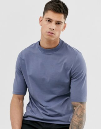 ASOS DESIGN - Schickes, schmales T-Shirt mit Bio-Baumwolle in Grau