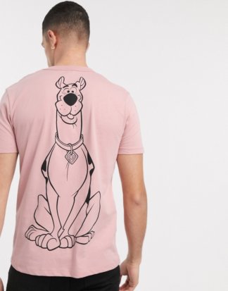 ASOS DESIGN - Scooby-Doo - T-Shirt mit großem Rückenprint-Rosa