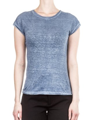 AVANT TOI Damen Leinen T-Shirt blau