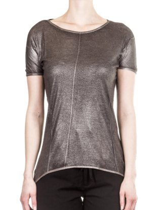 AVANT TOI Damen T-Shirt anthrazit gold
