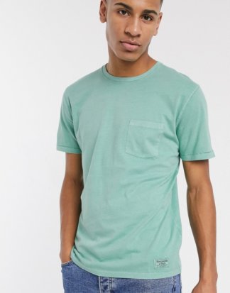Abercrombie & Fitch - Grünes T-Shirt mit Rundhalsausschnitt und Logo