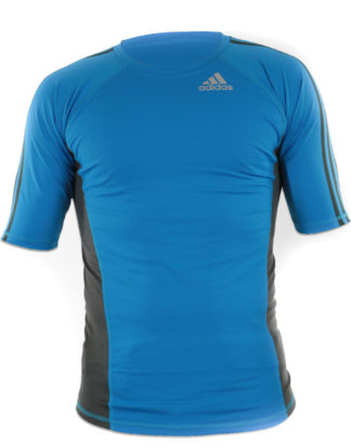 Adidas Shirt, Halbarm, Rundhals blau