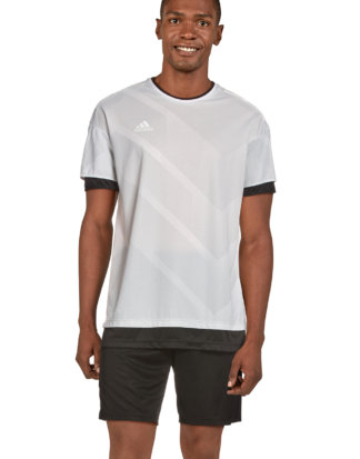 Adidas T-Shirt Tango, Rundhals, gerader Schnitt grau