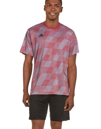 Adidas T-Shirt Tango, Rundhals, gerader Schnitt rot