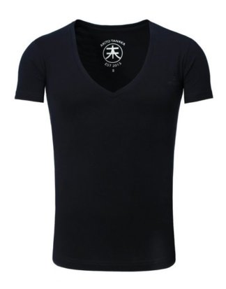 Akito Tanaka T-Shirt Basic Form mit Logostickerei