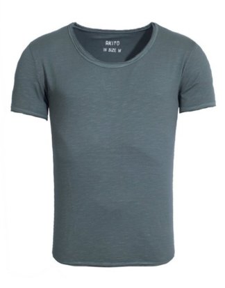 Akito Tanaka T-Shirt "New Basic" mit lässig geschnittenen Kanten