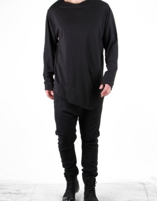 Alexej Ballach Herren T-SHIRT WIDE TUNIK LONG SLEEVE schwarz