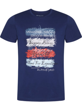 Alpine PRO T-Shirt Amit 7, Rundhals, Regular Fit blau