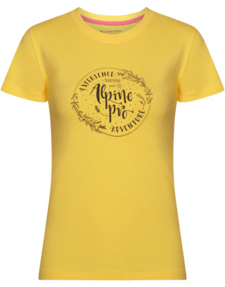 Alpine PRO T-Shirt Unega 7, Rundhals, Regular Fit gelb