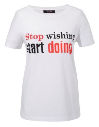 Aniston CASUAL T-Shirt mit Statement Schriftzug - NEUE KOLLEKTION