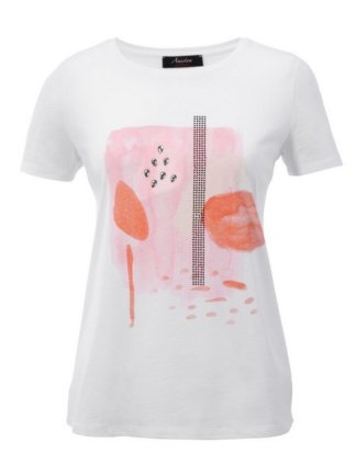 Aniston CASUAL T-Shirt mit kleinen und tropfenförmigen Schmucksteinchen verziert - NEUE KOLLEKTION