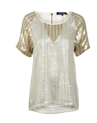 April, May Shirt SIGN sequin silver/gold