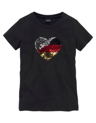 Arizona T-Shirt "Deutschland Herz" mit Wendepailletten