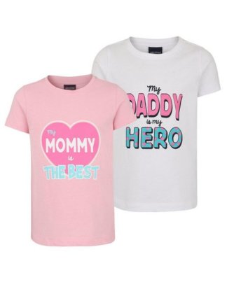 Arizona T-Shirt (Packung, 2-tlg) mit "Mommy und Daddy" Druck