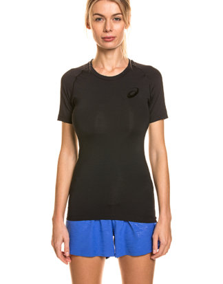 Asics Running-Shirt, Kurzarm, Rundhals schwarz