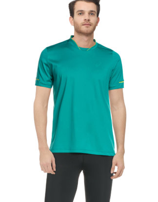 Asics T-Shirt, Rundhals, gerader Schnitt grün