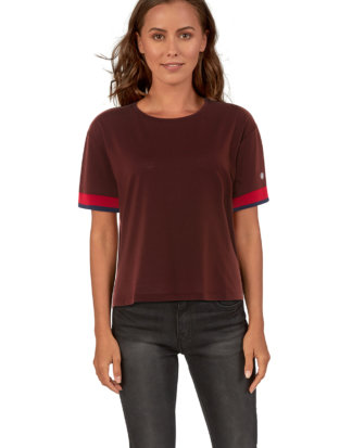 Asics T-Shirt, Rundhals, gerader Schnitt rot