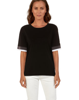Asics T-Shirt, Rundhals, gerader Schnitt schwarz