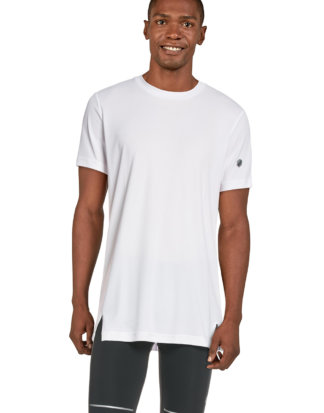 Asics T-Shirt, Rundhals, gerader Schnitt weiß