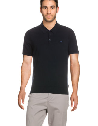 BEN Sherman Polo-Shirt, gerader Schnitt blau