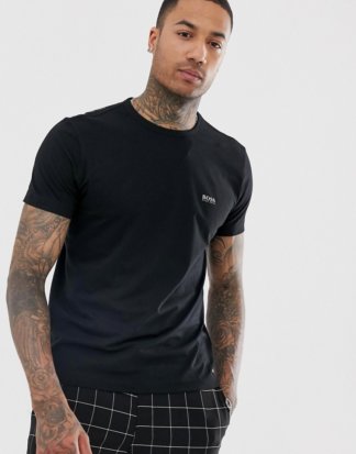 BOSS Athleisure - Schwarzes T-Shirt mit Logo vorn und hinten