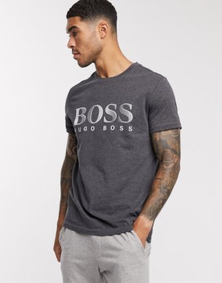 BOSS - Bodywear - Anthrazitfarbiges T-Shirt mit Logo-Grau