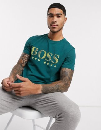 BOSS - Bodywear - Grünes T-Shirt mit Logo