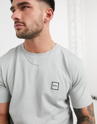 BOSS - Tales - Schmal geschnittenes T-Shirt in Grau