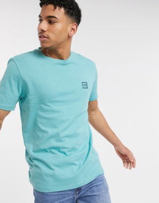 BOSS - Tales - Schmales T-Shirt in Türkis-Blau