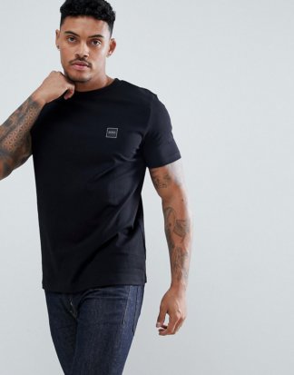 BOSS - Tales - Schwarzes T-Shirt mit Kastenlogo