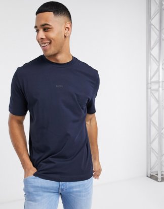 BOSS - Tchup - T-Shirt mit kontrastierendem Lodo in Blau