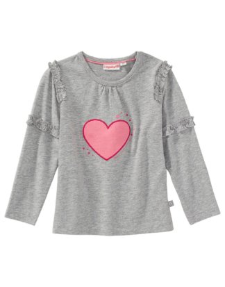 Baby-Mädchen-Shirt mit Herz-Applikation